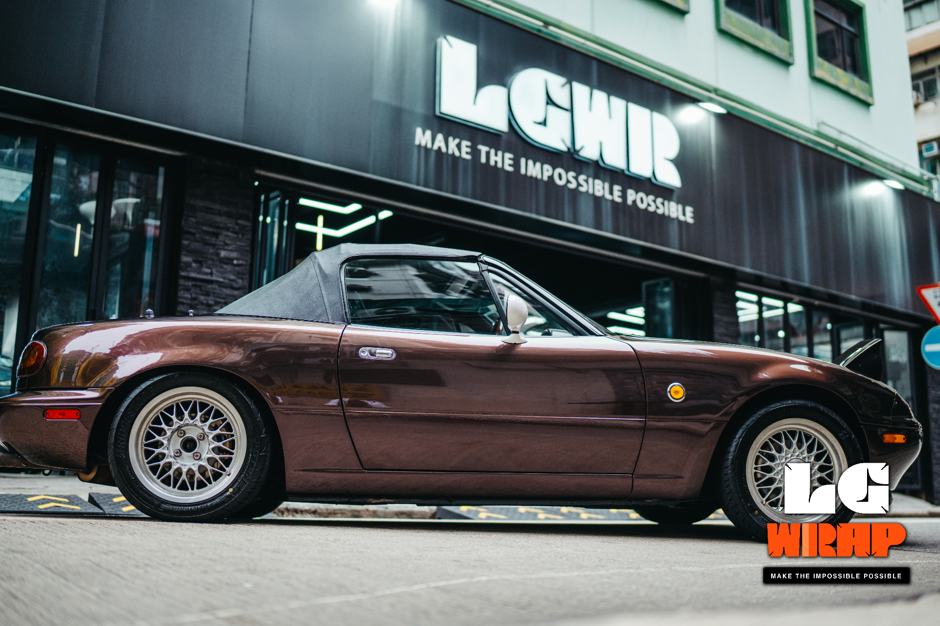 Side street view of a Mazda MX-5, showcasing the classic car lines after high-quality Colour PPF