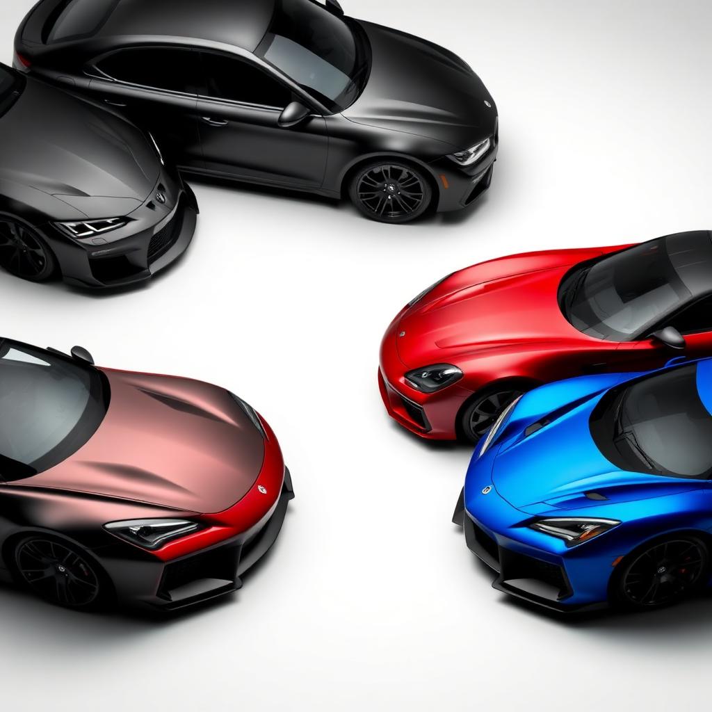 Matte PPF Effect Reference for Different Car Colors