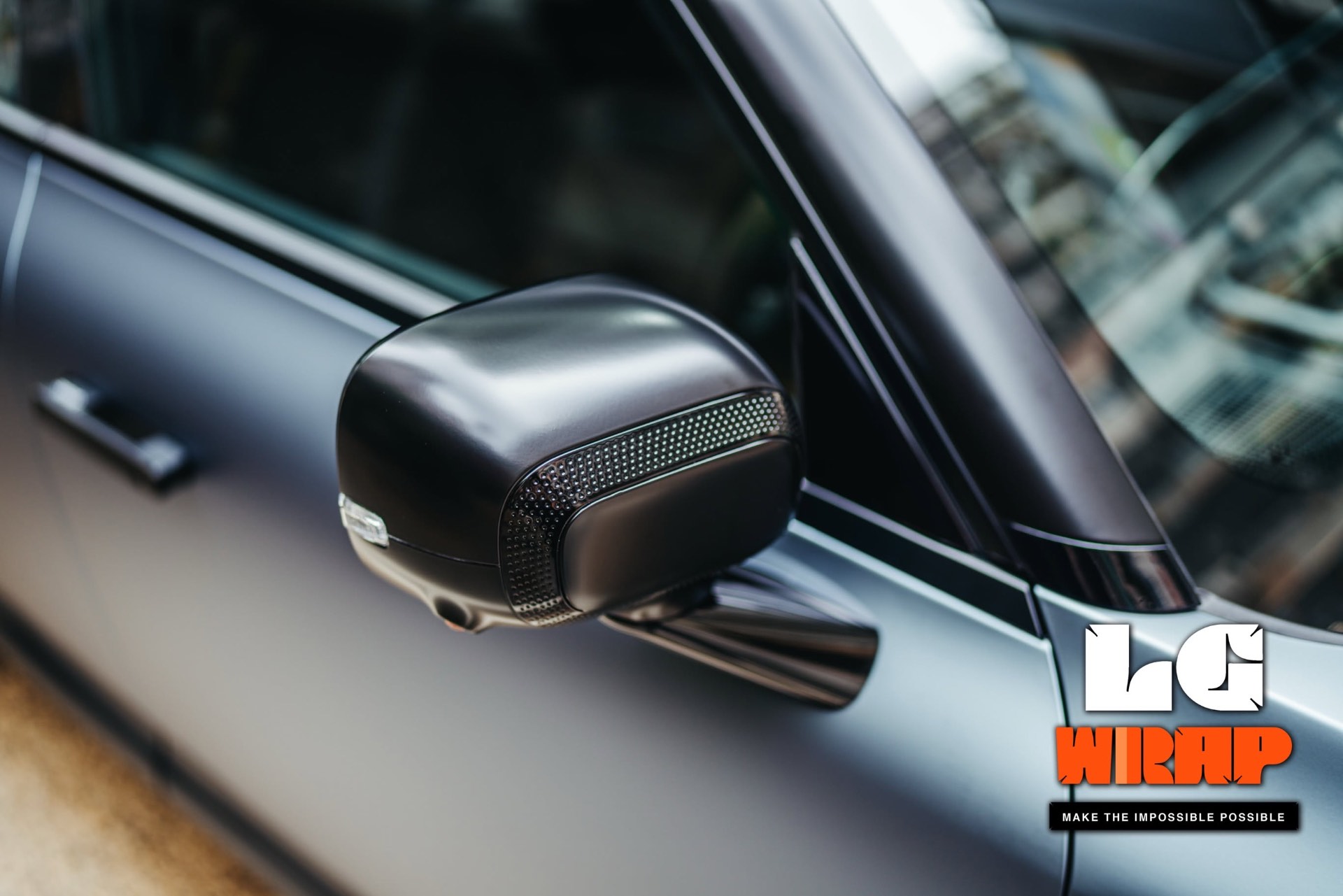 SMART #5 rearview mirror 3D dotted texture SATIN BLACK Color PPF perfectly applied