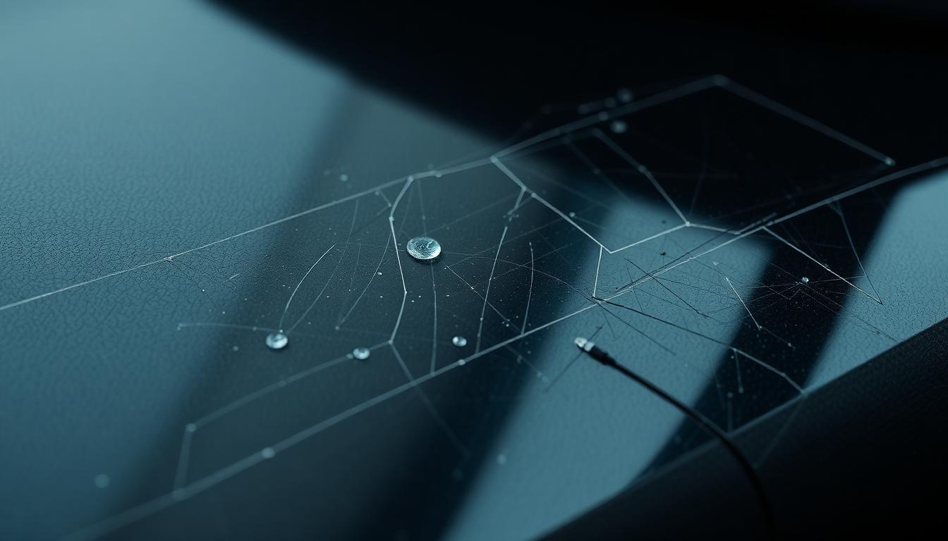 Piano black trim covered in fingerprints and scratches