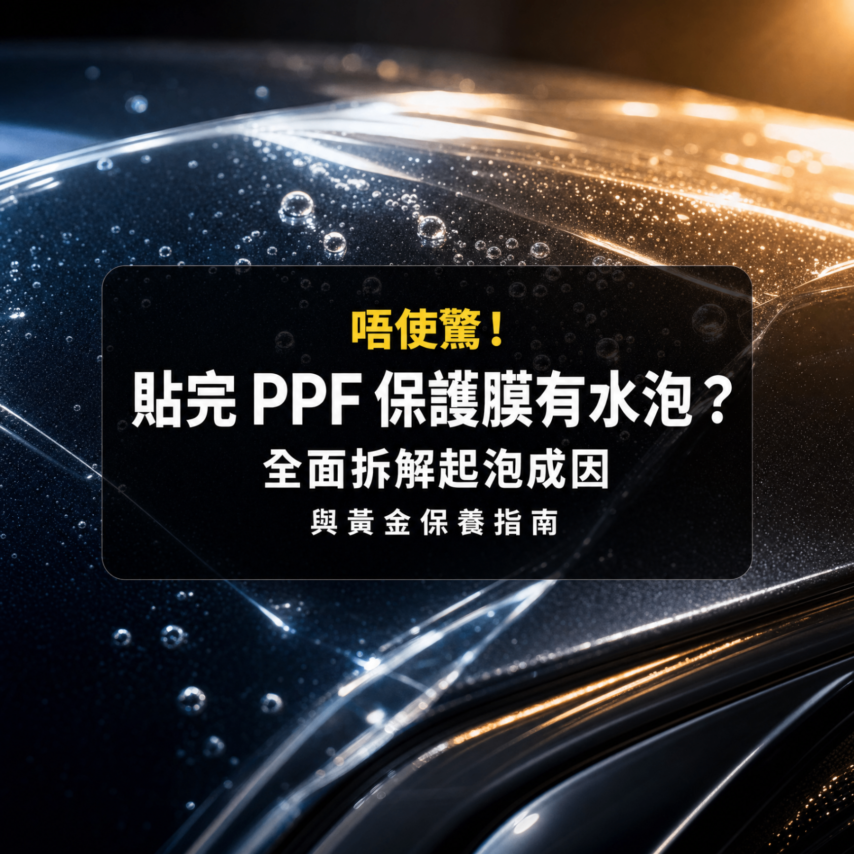 Don't Panic! Bubbles After PPF Installation? A Complete Guide to Causes and Golden Maintenance Tips