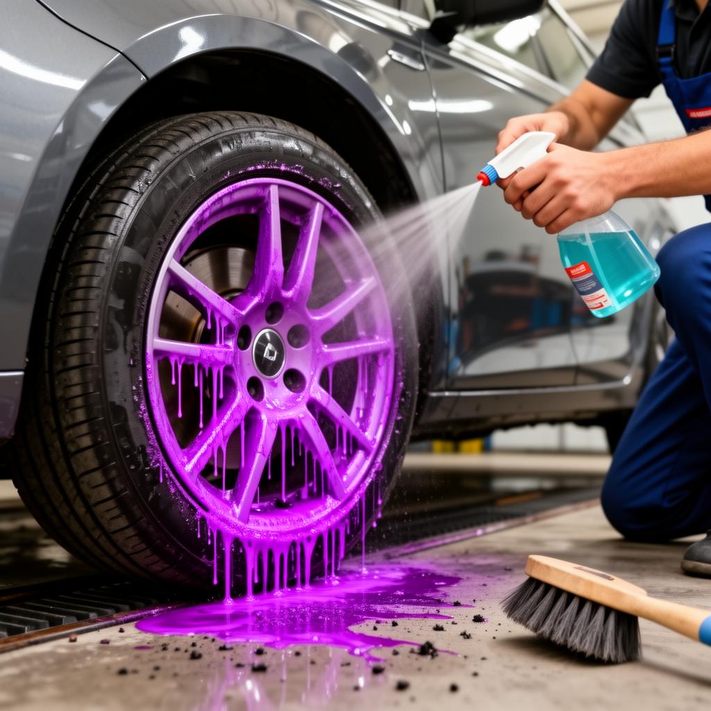 Iron remover purple bleeding reaction.