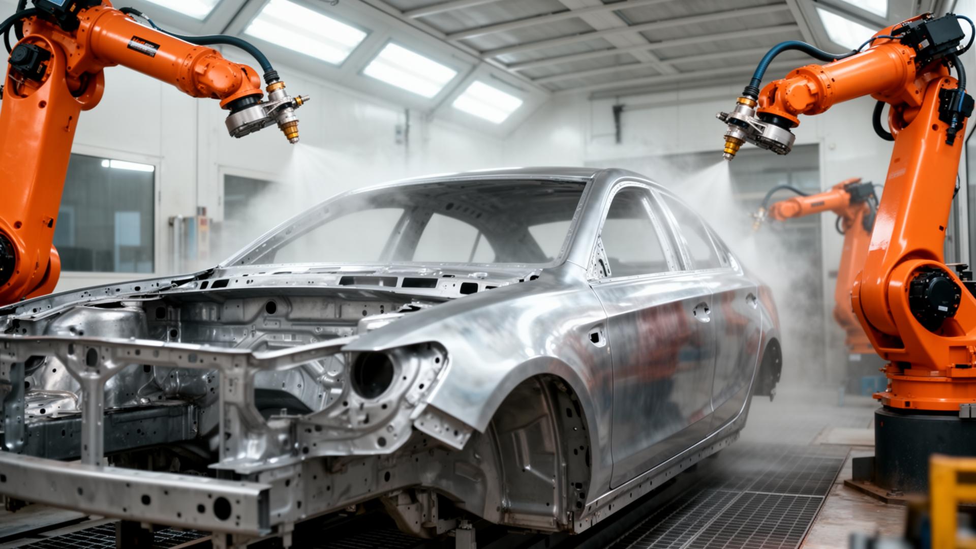 Car factory high-temperature baking paint process
