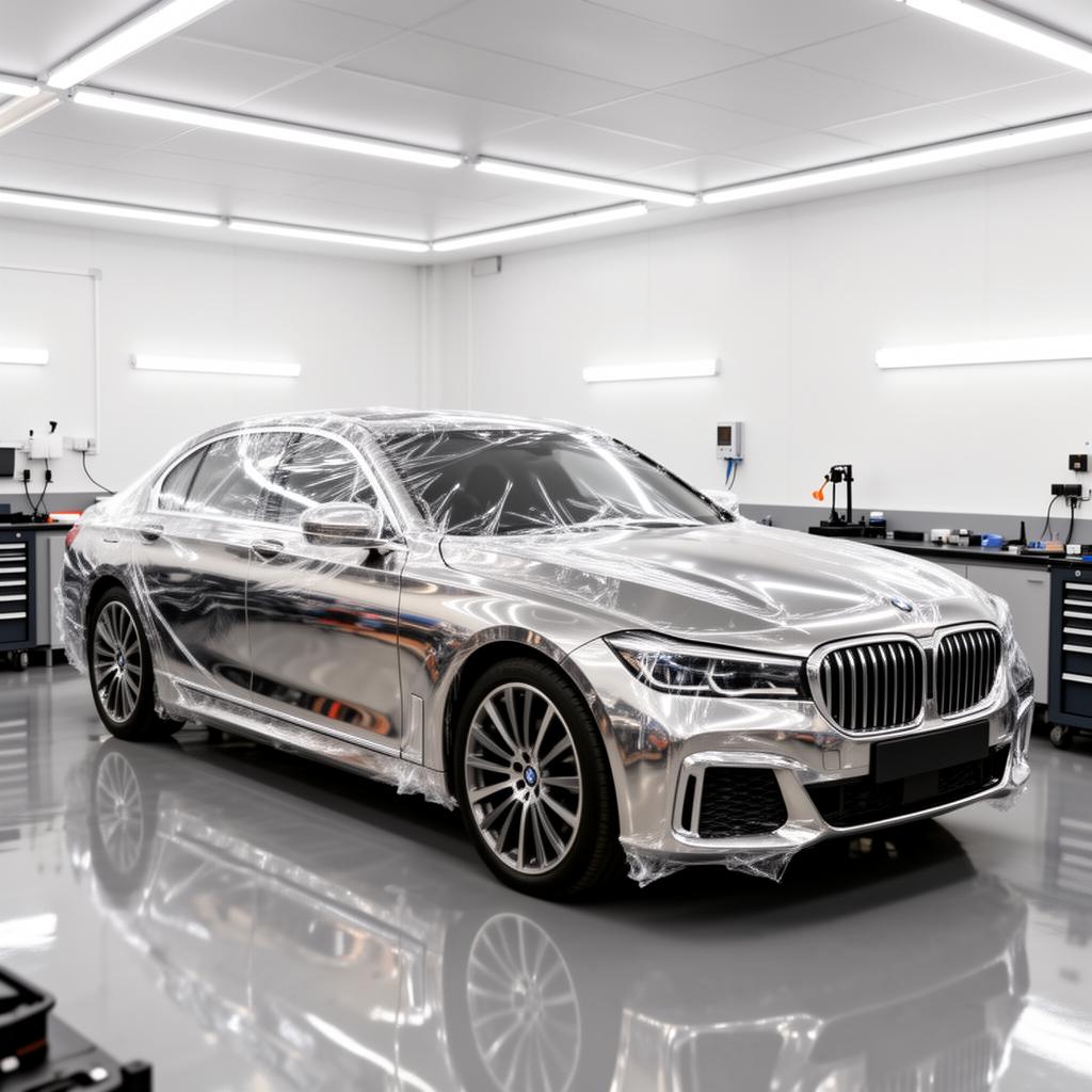 Luxury sedan with full car PPF